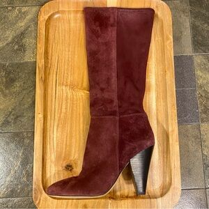 Vince Camuto Burgundy wine red suede knee-high boots
